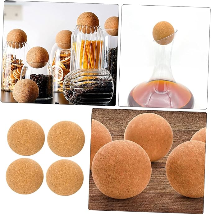 8pcs Replaceable Jug Stoppers Convenient Cork Wine Stoppers for Daily Use Natural Color and Non-rusting Decanter Supply for Wine