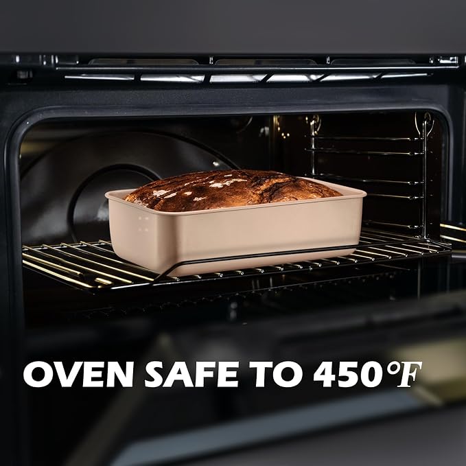 Leonyo 8 Pack Non-Stick 9x5IN Stainless Steel Bread Loaf Pan, Rose Gold | Metal Sandwich Bread Loaf Pans, Bread Pan Tins for Homemade Meatloaf Cakes Brownies Lasagnas, Dishwasher Oven Safe