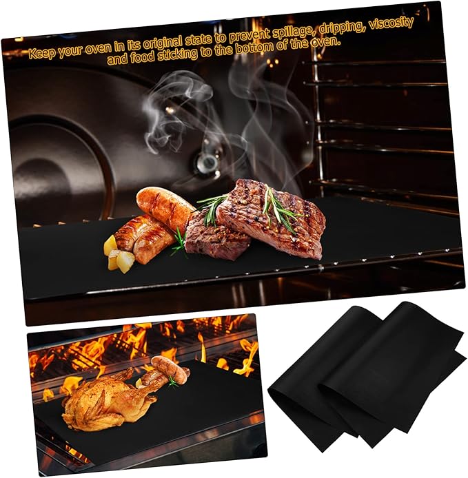 9pcs Reusable Non-stick Baking Mats Oven Liners for Bottom Grill Cooking Heavy Duty Easy to Clean Versatile Safe Material