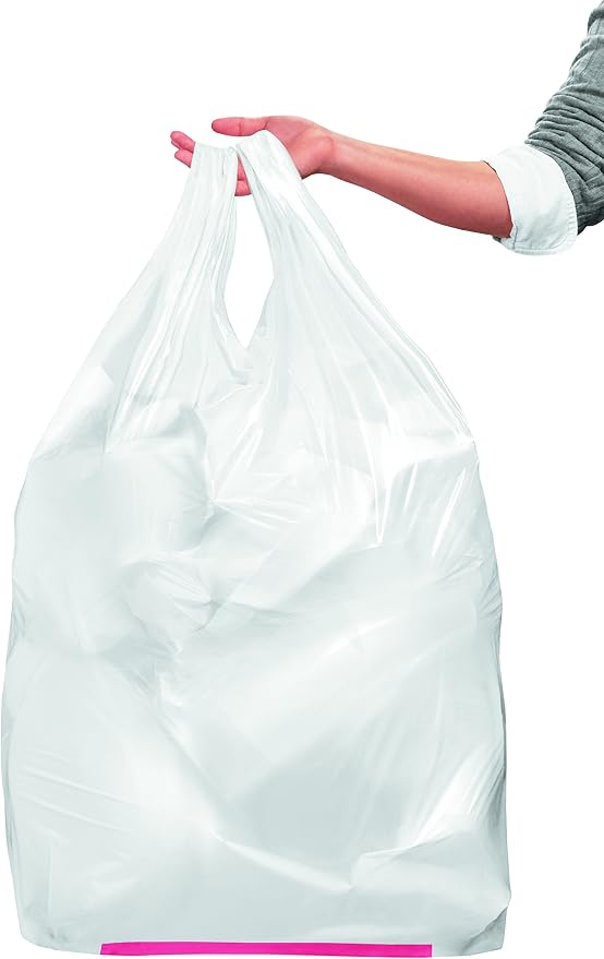 Hippo Sak - Tall Kitchen Garbage Bags with Ergonomic Handles - 13 Gallon Trash Bags - Super Strong, Patented Reinforced Bottom and Leak Proof Tall Kitchen Trash Bags - Heavy Duty Trash Bags (90 Count)