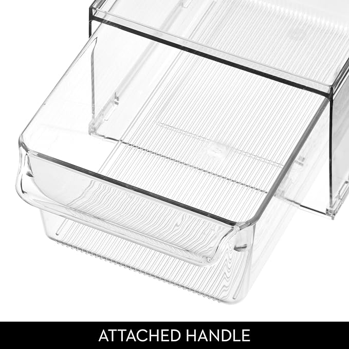 iDesign Stackable Kitchen Storage Drawer – Linus Collection - Clear