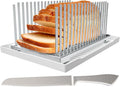 Adjustable Bread Slicer Guide for Homemade Bread with Stainless Steel Material & Blade - Precision Cutting for Home Kitchen, Baking - Ideal for Bread Lovers and Home Cooks