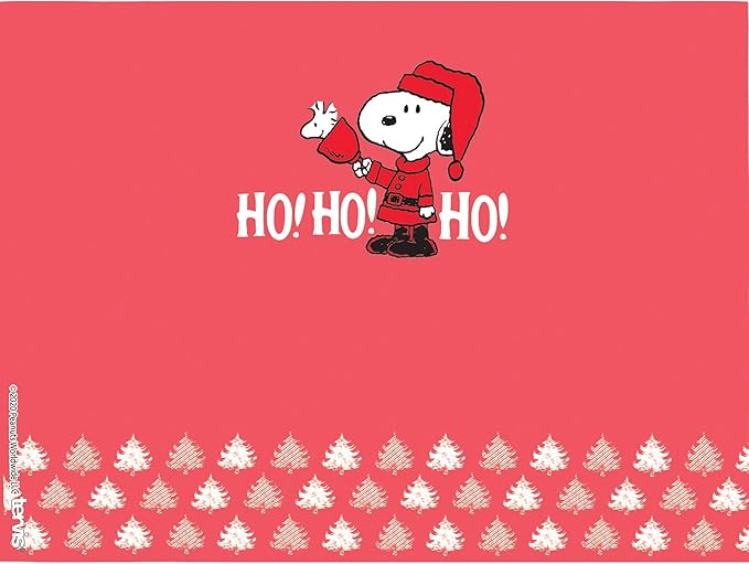 Tervis Peanuts - Ho Ho Ho Christmas Made in USA Double Walled Insulated Tumbler Travel Cup Keeps Drinks Cold & Hot, 24oz with Straw Lid, Classic