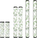 Sage Green Leaf Refrigerator Door Handle Covers Set of 6, Non Slip Washable Kitchen Appliance Decoration Fridge Dishwashers Microwave Door Handle Gloves