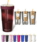 Frost Buddy Togo Buddy 30oz Stainless Steel Vacuum Insulated Tumbler To Go Coffee Cup – Iced Coffee Cups, Iced Coffee Sleeve, Travel Mug, Thermal Cup for Hot & Cold Drinks, Dunkin Cup (Cinnamon)