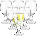 Patelai Set of 6 Water Goblet, 13.5 oz Clear Drinking Glasses Bulk Dishwasher Safe, Stemmed Water Glass for Juice Wine Beer Tea Sangria Cold Beverages, Reusable Glassware for Home Party Restaurant