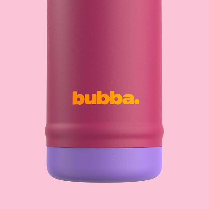 bubba 24 oz Dualsip Insulated Stainless Steel Water Bottle with Straw - Reusable, Leakproof, Lightweight, Dishwasher Safe, Lead-Free and BPA-Free, Locker Love