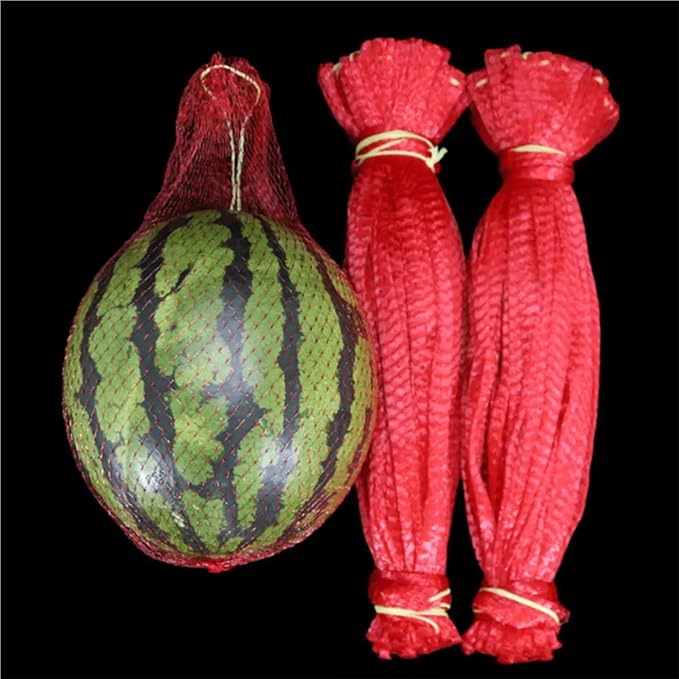 Mesh Produce Bags 200Pcs Hanging Watermelon Grow Net Bags Reusable Cantaloupes Mesh Garden Cucumbers Growing Storage for Vegetable(35cm)