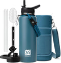 DYSANKY Insulated Water Bottle with Portable Carrier Bag for Outdoor 40 oz