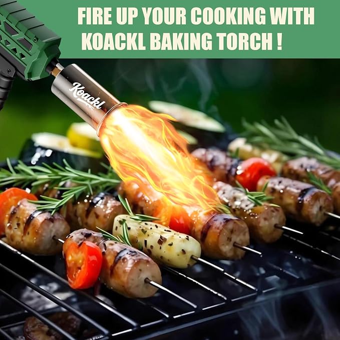 KOACKL Propane Torch Gun | Adjustable Flame Thrower Gun, Gas Welding Kits Blow Torch for Ooutdoor Welding, Campfire & Charcoal (Propane Tank Not Included)