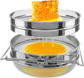 BeeTech Stainless Steel Honey Strainer Double Sieve, Beekeeping Extractor Equipment Mesh Filter for Beekeepers Honey Extraction