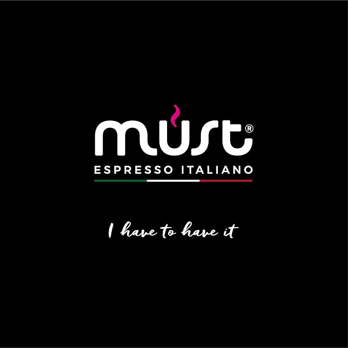 MUST, 100 Coffee Capsules in 100% Recyclable Aluminum, 100% Arabica Blend Intensity 6/8, 10 Packs of 10 Capsules, Compatible with Nespresso Machine, Made in Italy