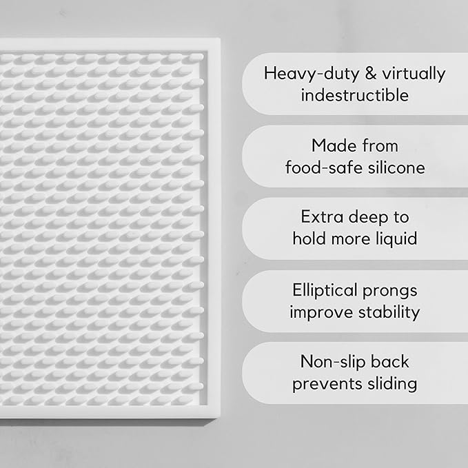 A Bar Above Heavy Duty Bar Mat, Food Safe Silicone Mat, Bar Mats for Countertop, Commercial Strength Bartender Accessories, Dish Drying Mat for Kitchen Counter, Barista Accessories, 12” x 18”