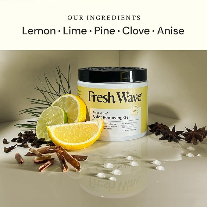 Fresh Wave Lemon Odor Removing Gels and Spray Bundle: (2) 15oz. Gels and (1) 8fl. oz. Spray