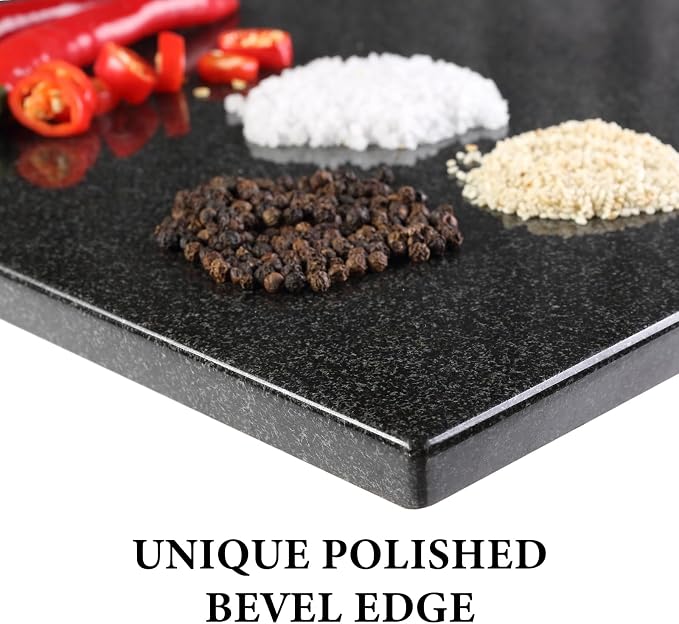 Koville African Natural Granite Cutting Board for Kitchen, 16x20inch Extra Large Hand Crafted Stone Slab for Cheese, Charcuterie, Pastry Board - Wedding Gift, House Warming Gift