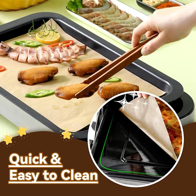 Air Fryer Accessories for Emeril Lagasse 26 Qt Extra Large Air Fryer, Air Fryer Basket with 100 Pcs Parchment Paper Sheets for Emeril Lagasse 26 Qt Toster Oven