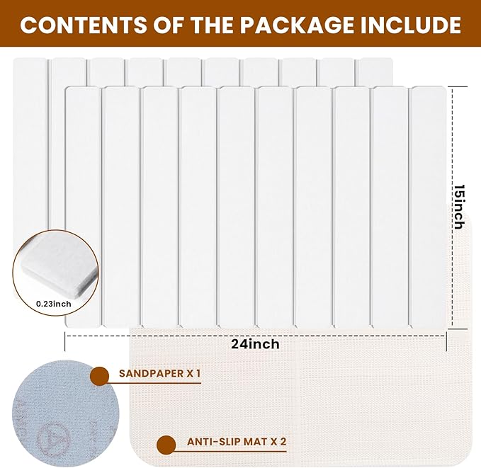 2 Pack Stone Drying Mat for Kitchen Counter, Large Diatomaceous Earth Dish Drying Pads 24"x16", Ultra Absorbent Quick Dry Foldable Mats for Dishes Cups, Matches Any Countertop