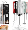 Sakgos Milk Frother Rechargeable Handheld (Silver+Black)