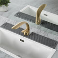 Fast Drying Stone Faucet Mat for Kitchen Sink, Diatomite Water Absorbing Stone Tray for Sink to Prevent Pooling, U-Shaped Stone Faucet Mat Fits Kitchens and Bathrooms