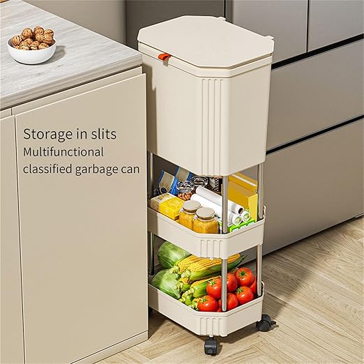 Mounting Kitchen Trash Holders Storage Shelf Garbage Holders ClutterFree Countertop for Apartment Space Saving Trash Bin Organizers