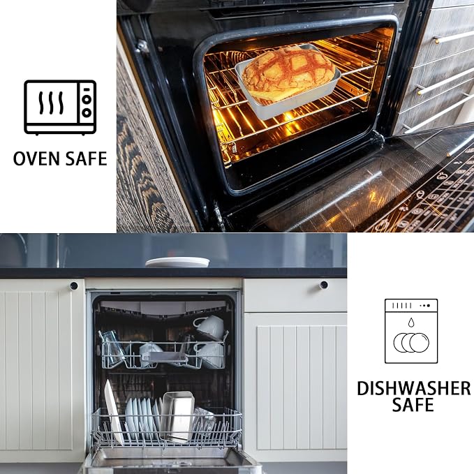 AKOLAFE 4 Pack Stainless Steel Loaf Pan 8.5 x 5.5 Inch Banana Bread Pan for Homemade Bread Loaf Pans for Baking Bread Tin Sourdough Bread Baking Pan Metal Sandwich Loaf Bread Pans for Meatloaf, Cake