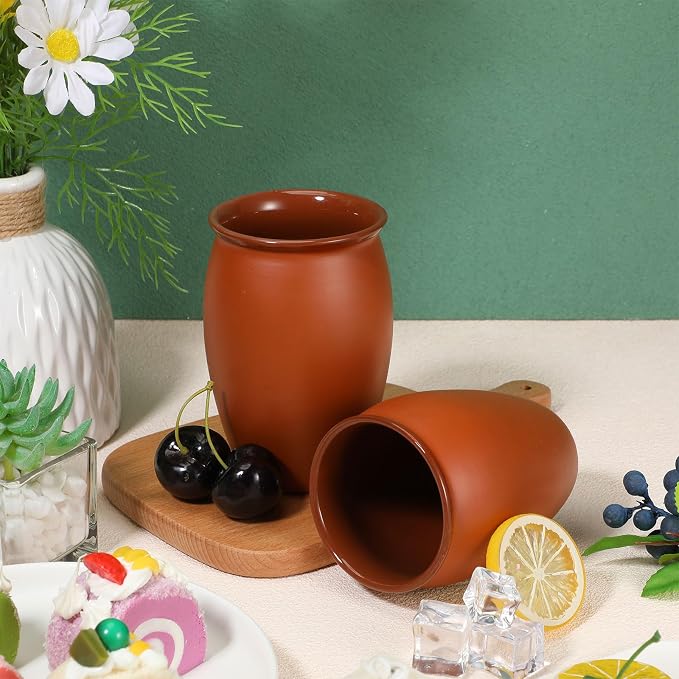 Gejoy 6 Set 20 oz Cantaritos De Barro Mexicanos Cantaritos Shooters Pottery Taco Tuesday Mexican Clay Cup Fiesta De Barro Mexicanos Cocktail Cups Cocktail Glasses for Tequila Margaritas Mojitos