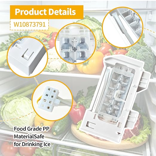 Supplying Demand W10873791 W10760070 Refrigerator 10 Cube Flex Tray Ice Maker Replacement Model Specific Not Universal