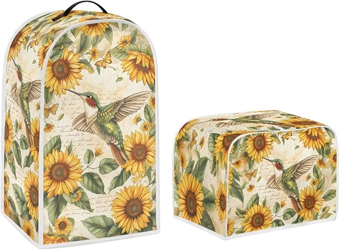 Hummingbird Blender Dust Cover & Bread Maker Toaster Cover - Sunflower Kitchen Small Appliance Dustproof Accessories