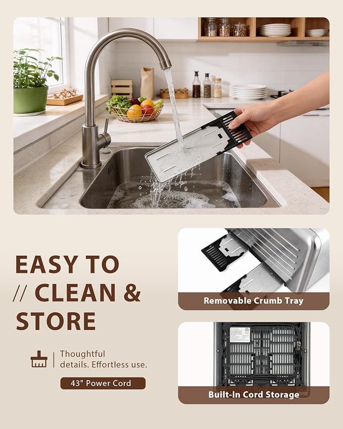 4 Slice Smart Toaster with Touchscreen, 1.5" Extra Wide Slots for Bagels & Thick Bread, Dual Independent Controls, 6 Bread Settings, Defrost, Reheat, Easy Clean, Stainless Steel, for Family Breakfast