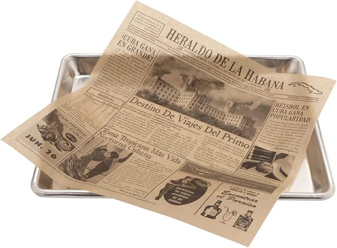 G.E.T. 4-TE1050 12" x 12" Brown Food-Safe Cuban Newsprint Liner (Pack of 1000)