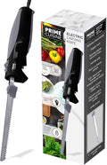 Electric Knife With Cord| 9" Stainless Steel Blade | Non-Slip Grip | Dishwasher Safe Parts | Trigger Lock Safety | Ergonomic Handle | Includes Knife Stand