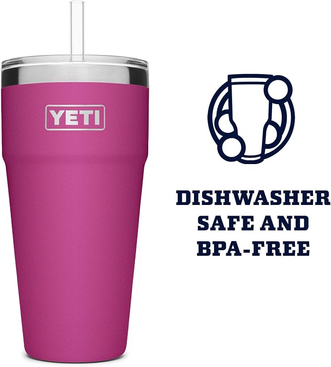 YETI Rambler 26 oz Straw Cup, Vacuum Insulated, Stainless Steel with Straw Lid | Vacuum Insulated