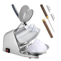 186 lbs/h Dual Blade Ice Shaver Machine, with Extra Blades & Ice Pick, 300W Electric Ice Crusher for Home Use & Commercial, Shaved Ice Machine, ETL-Listed, Silver