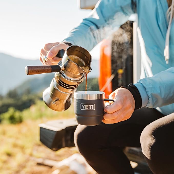 YETI Rambler 6 oz Stackable Mug, Stainless Steel, Vacuum Insulated Espresso/Coffee Mug, 2 Pack