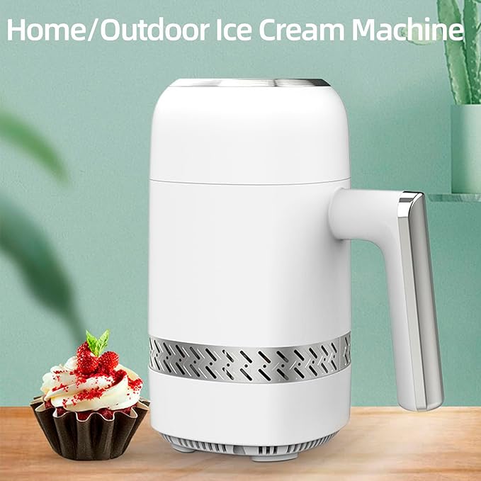 Smart Ice Cream Maker – 300ML Automatic Home Ice Cream Machine, Soft Serve & Frozen Yogurt Maker, Touch Control, Semiconductor Cooling, Overheat Protection