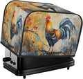 Animals Rooster Retro Vintage 4 Slice Toaster Cover Dust And Fingerprint Bread Maker Cover Bakeware Protector Washable Appliance Covers Kitchen Accessories For Home Kitchen Women Gift