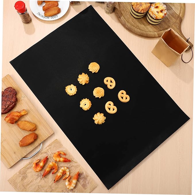 Luxshiny 9pcs Non-stick Oven Liners Reusable Baking Mats Grill and Cooking Easy to Clean for Grilling and Baking