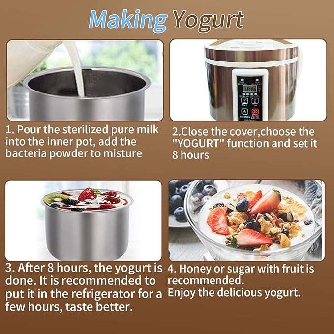 5L Black Garlic Fermenter,Yogurt Maker with Adjustable Temperature & Time Control, Automatic Intelligent Control Garlic Fermenter Natto, Yogurt, Kimchi, Wine Fermenter Machine