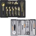 Lifewit Silverware Drawer Organizer Expandable Cooking Utensil Tray