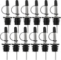 12/24/48/100 Pack Liquor Pour Spout, Stainless Steel Classic Bottle Pourers with Rubber Dust Cap, Speed Wine Bottle Pourer for Liquor Bottle, Oil Bottles