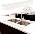 Silicone Sink Edge Protector Splash Guard, 24x4 Inch with Suction Cups & 5°Tilt, Cuttable for Kitchen Bathroom Countertops, Granite Quartz Surfaces (Transparency)