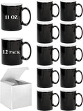 ABBSH Color Changing Coffee Mugs, Sublimation Mugs Magic Mugs Tazas Magicas Para Sublimacion Cups Heat Sensitive Coffee Mugs 11 OZ Set of 12