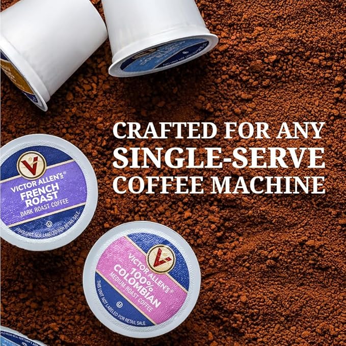 Victor Allen's Coffee Italian Roast, Dark Roast, 200 Count, Single Serve Coffee Pods for Keurig K-Cup Brewers