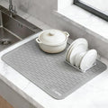 SAPID Silicone Dish Drying Mat: Extra Large 21 x 18 Inch for Dish Drying Rack - Heat Resistant Mat for Kitchen Counter - Easy Clean Dish Drainer Pad - Kitchen Gadgets / Home Essentials for Households