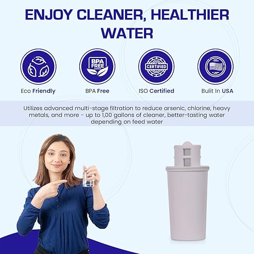 Crystal Quest SMART/Arsenic Removal Water Filter Pitcher Cartridge – Advanced Filtration for Clean, Healthy Water, Removes Contaminants, Long-Lasting, Easy Installation - 1,000 Gallons
