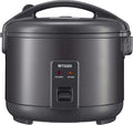 Tiger JNP-S15U-KY 8 Cup Capacity Rice Cooker with Non-Stick Inner Pot, Retractable Power Cord, and Keep Warm up to 12 hours, Black