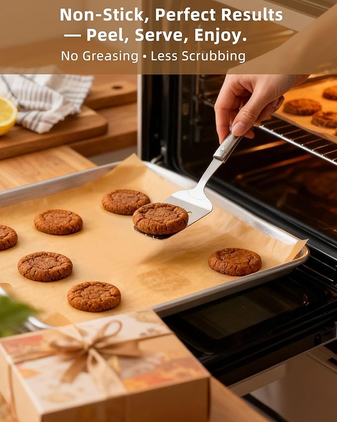 220 Count Parchment Paper Sheets for Baking 12x16 Inch, Precut Non-Stick Unbleached Baking Paper, Half Sheet Pan Liners for Oven, Cooking, Grilling, Air Fryer, Steaming