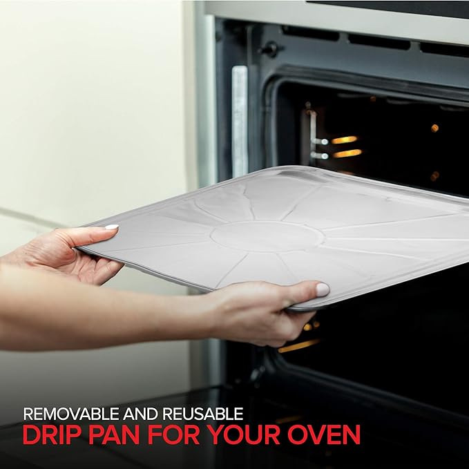 Disposable Foil Oven Liners (5 Pack) Aluminum Foil Oven Liners for Bottom of Electric Oven & Gas Oven, Reusable Oven Drip Pan Tray for Cooking & Baking, Disposable Baking Mats - Stock Your Home