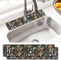 Sink Faucet Absorbing Mat, 2 Pack Drying Mat Around Faucet Sink Splash Guard Behind Faucet Sinkmat For Kitchen Bathroom Island Rv 24 * 5.5 Inch (60 * 14 cm)