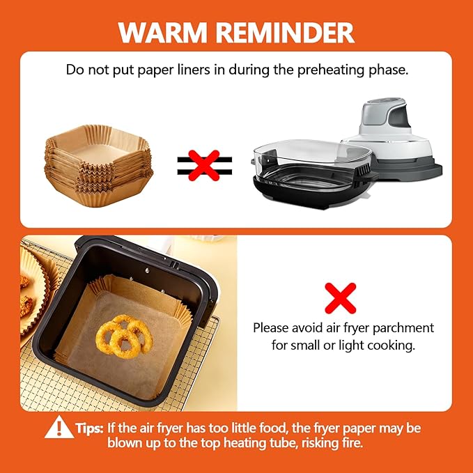 UBeesize Parchment Liners for Ninja Crispi Air Fryer, Disposable 300 (150+150) PCS Ninja Crispi Accessories for Ninja Crispi 4-in-1 Portable Glass, Non-Stick Unbleached Paper Liners